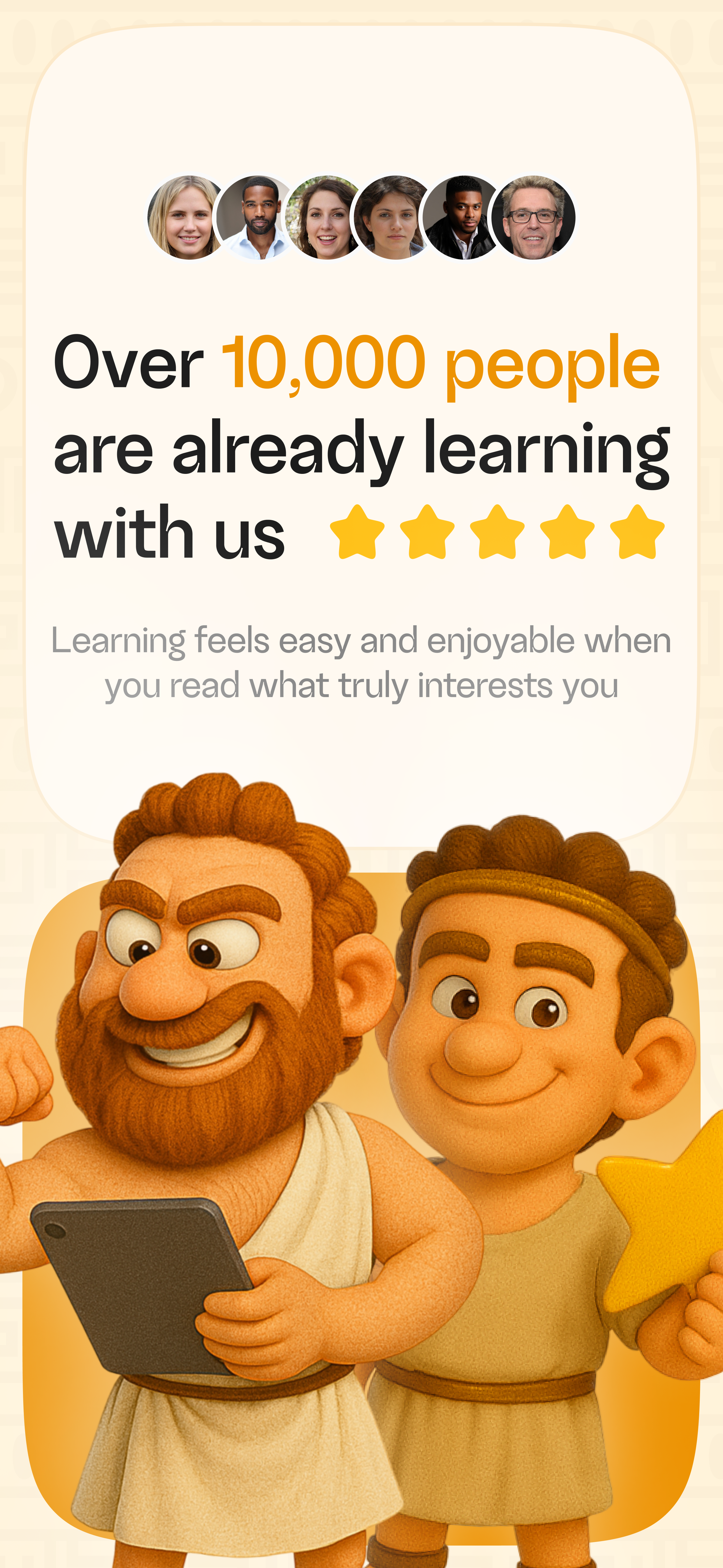 Greekly mobile app design