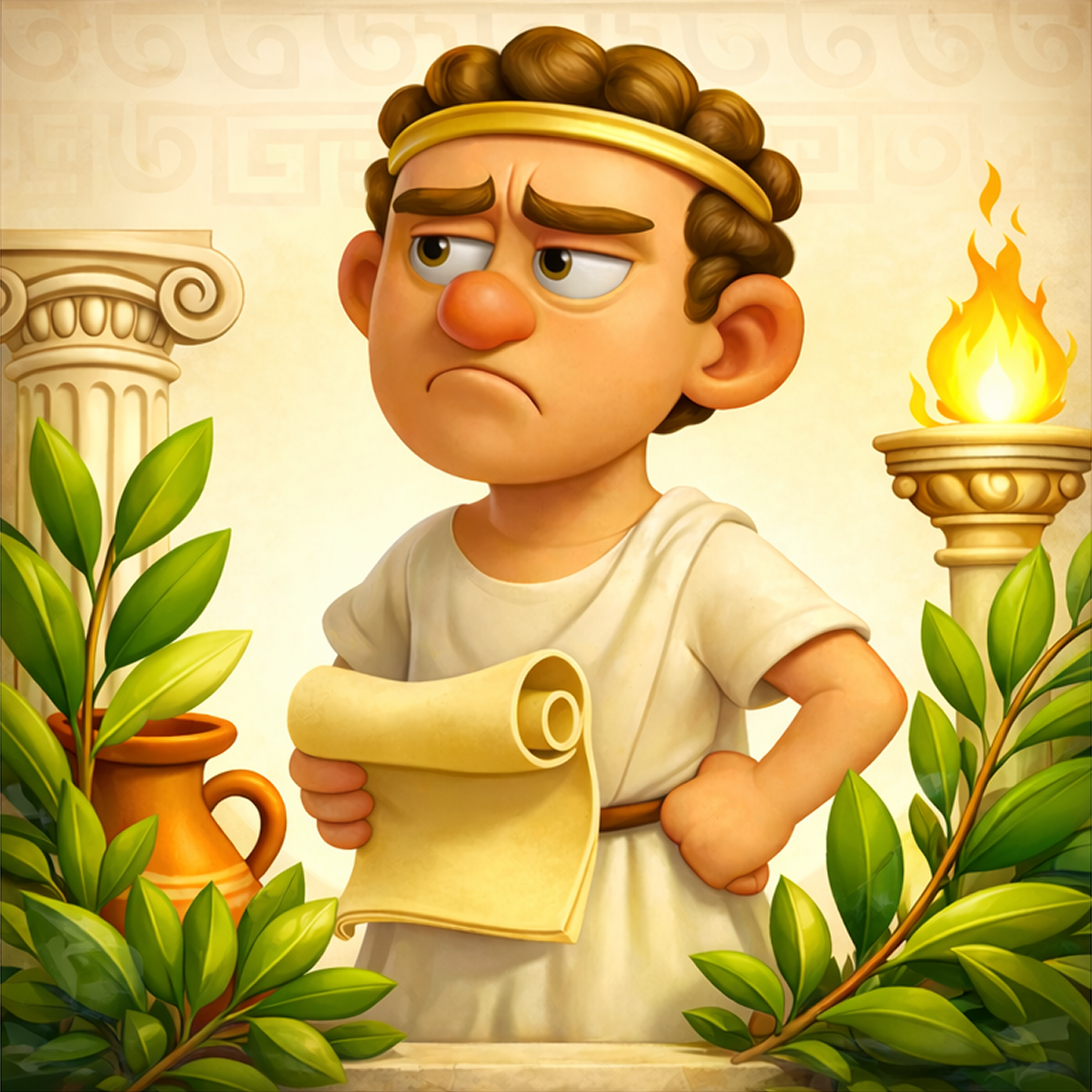 Greekly visual identity character logo