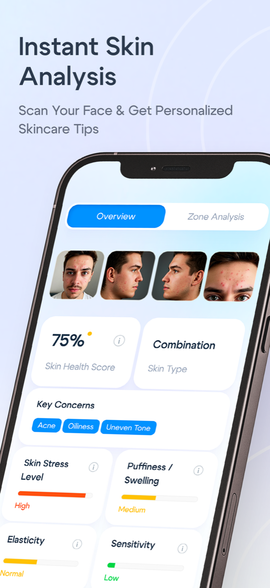 Lumé screen — Instant Skin Analysis