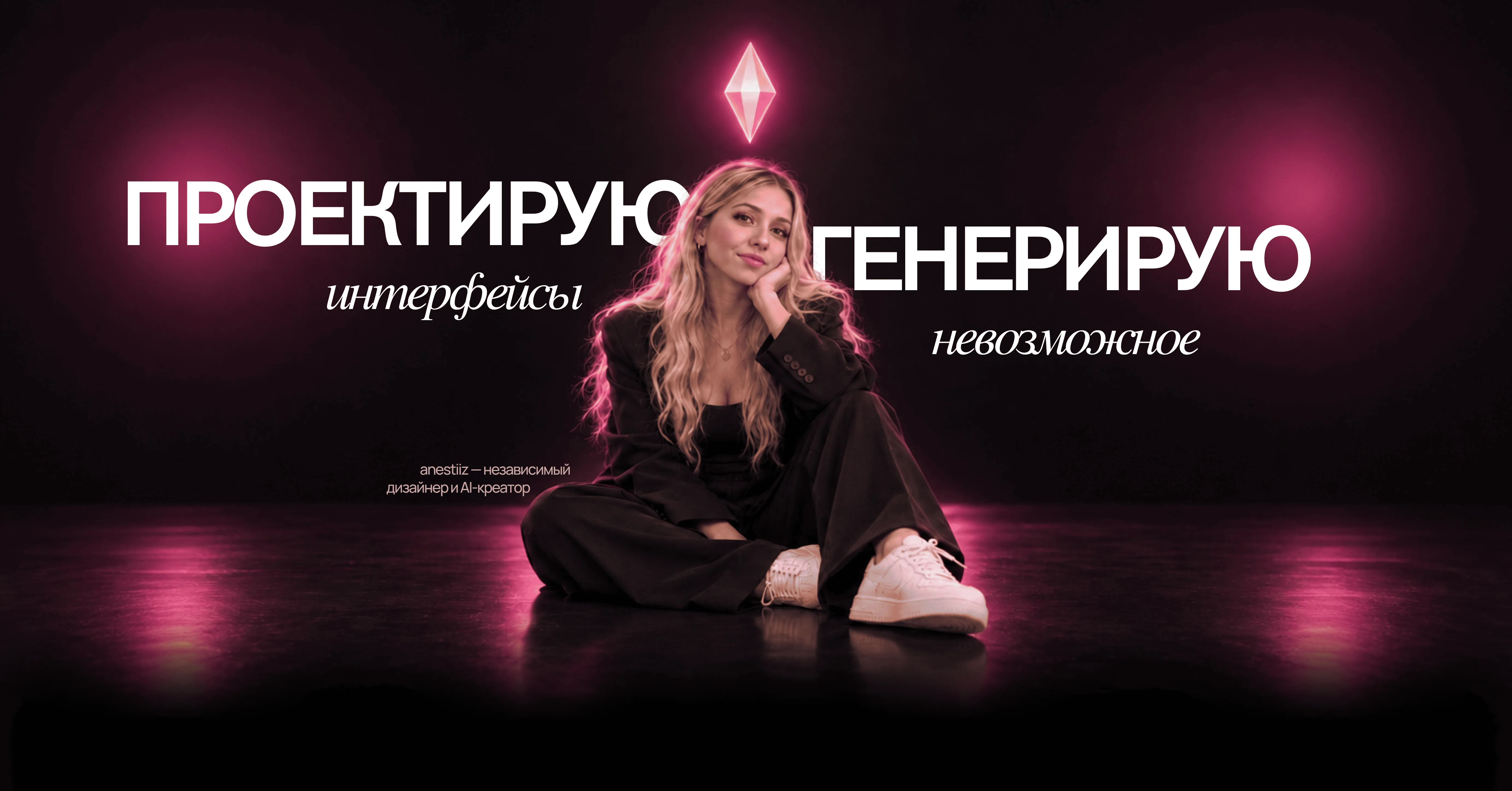 Проектирую интерфейсы. Генерирую невозможное. anestiiz — независимый дизайнер и AI-креатор