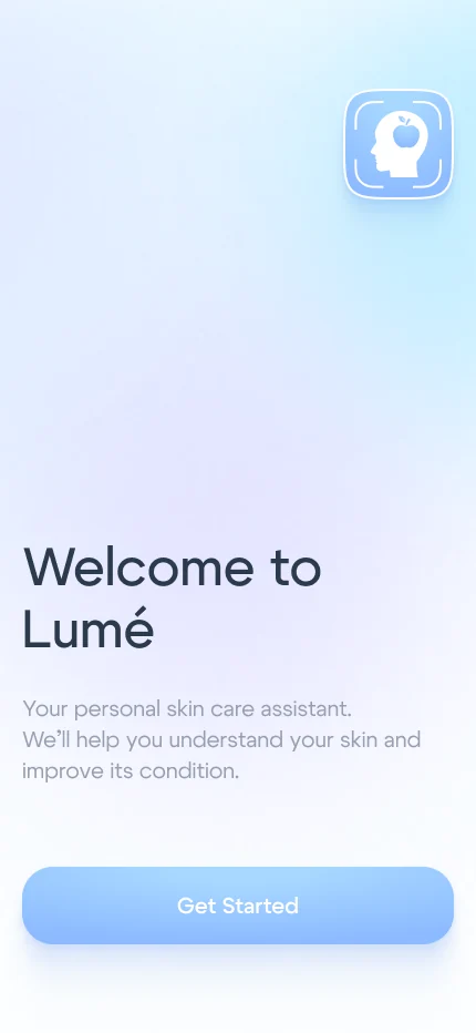Приветственный экран Lumé