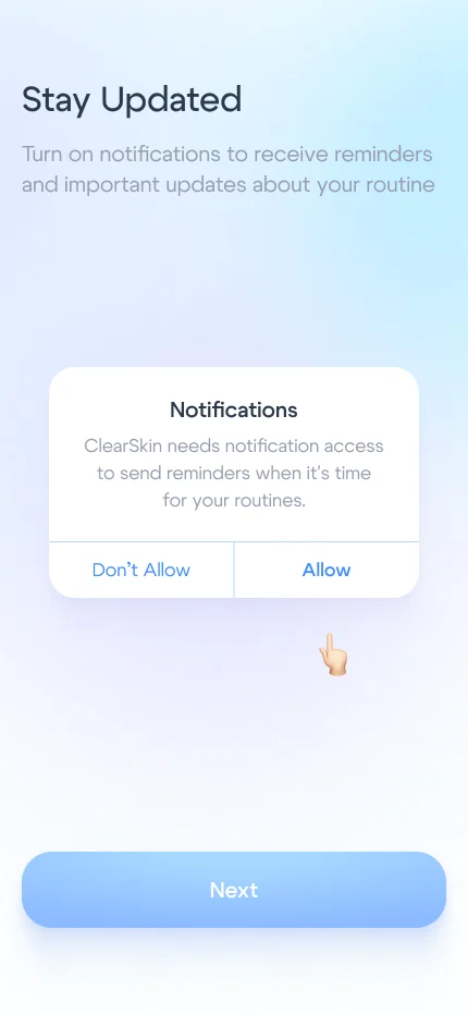 Onboarding screen 26: notifications