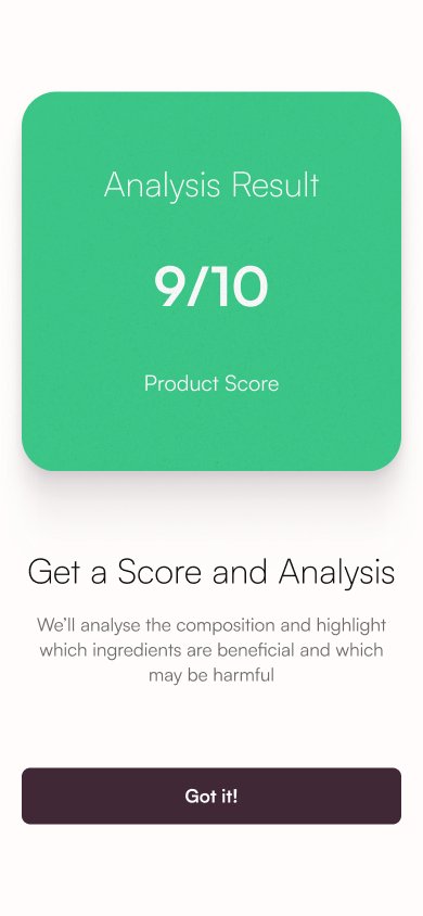 Onboarding explaining analysis