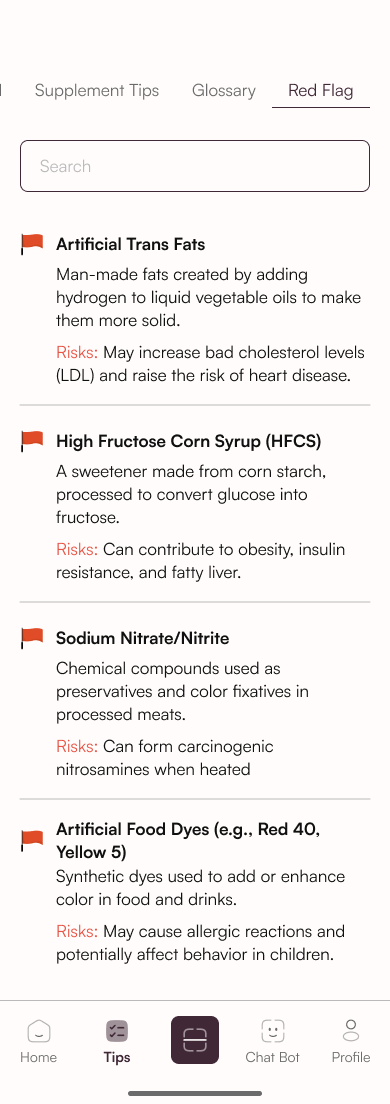SafeSupp Красные флаги glossary
